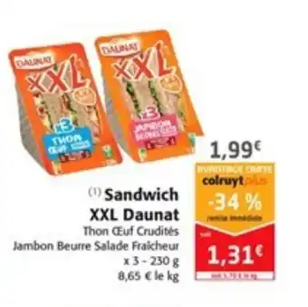 Colruyt Sandwich XXL daunat offre
