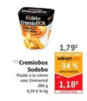 Colruyt Cremiobox sodebo offre