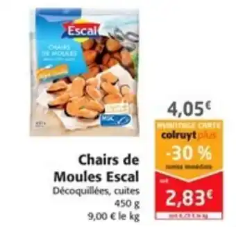 Colruyt Chairs de moules escal offre