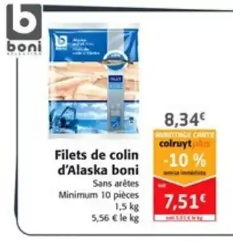 Colruyt Filets de colin offre