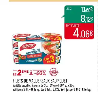 Match SAUPIQUET FILETS DE MAQUEREAUX offre