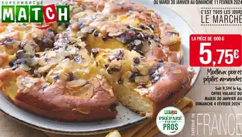 Match Moelleux poires pépites amandes offre