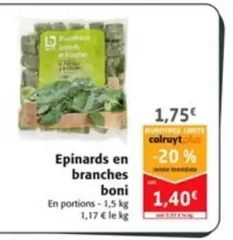 Epinards en branches boni