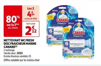 Auchan Supermarché CANARD NETTOYANT WC FRESH DISC FRAICHEUR MARINE (1) offre