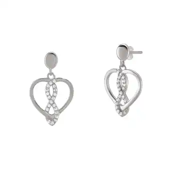 Auchan Coffret Parure Collier + Boucles D'oreilles Argent Et Oxydes De Zirconium offre