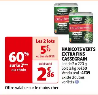 CASSEGRAIN HARICOTS VERTS EXTRA FINS