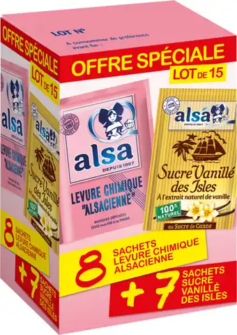 Auchan Sucre Vanillé Des Isles Et Levure Chimique Alsa offre