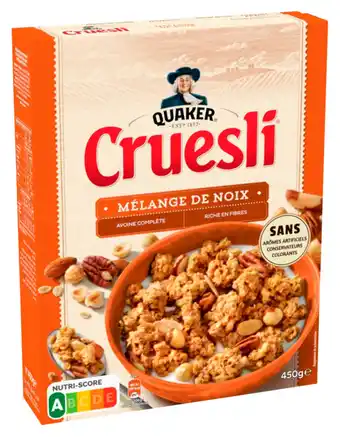Auchan Céréales Cruesli Mélange De Noix Quaker offre