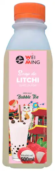 Auchan Sirop Saveur Lychee Pour Bubble Tea Wei Ming offre
