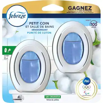 Auchan Desodorisant Petit Coin Et Sale De Bain Pureté De Coton Febreze offre