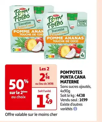 Auchan Supermarché MATERNE POM'POTES PUNTA CANA offre