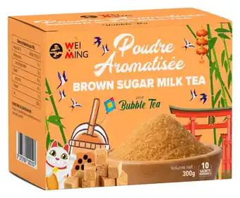 Auchan 10 Sachets De Poudre Brown Sugar Milk Tea Pour Bubble Tea Wei Ming offre