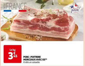 Auchan Supermarché PORC : POITRINE MORCEAUX AVEC OS offre