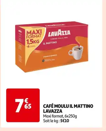 Auchan Supermarché LAVAZZA CAFÉ MOULU IL MATTINO offre