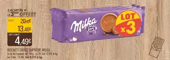 Match MILKA BISCUITS CHOCO SUPRÊME offre