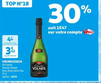 Auchan Supermarché Charles Volner VIN MOUSSEUX offre