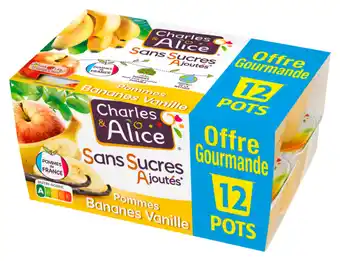 Auchan Dessert De Fruits Sans Sucres Ajoutés Charles & Alice offre