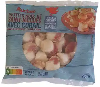 Auchan Petites Noix De Saint Jacques Avec Corail Surgelées Auchan offre