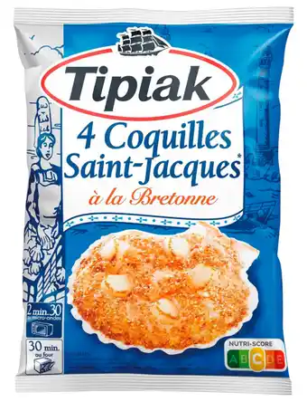 Auchan Coquilles Saint-Jacques À La Bretonne Surgelées Tipiak offre