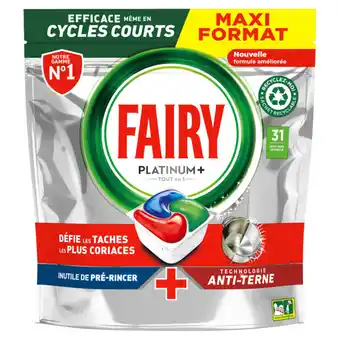 Auchan Tablettes Lave-Vaisselle Platinium + Fairy offre
