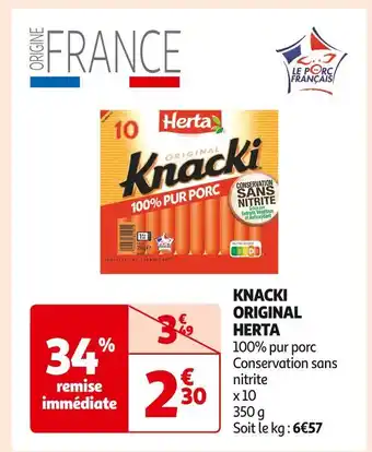 Auchan Supermarché HERTA KNACKI ORIGINAL offre