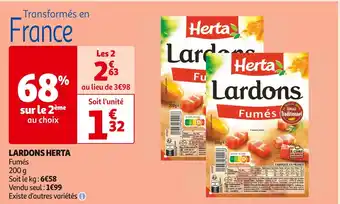 Auchan Supermarché HERTA LARDONS offre