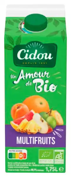 Auchan Nectar Multifruits Bio Cidou offre