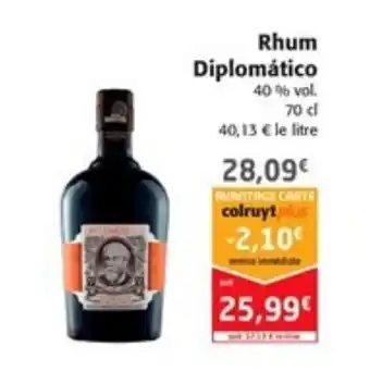 Colruyt Rhum Diplomático offre