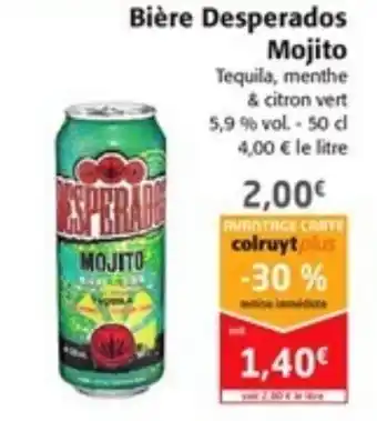 Colruyt Bière desperados mojito offre