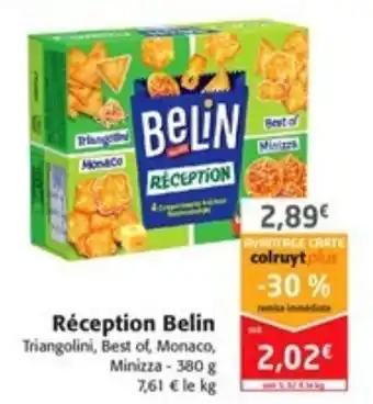 Colruyt Réception belin offre
