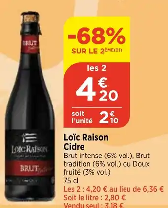 Bi1 Loïc Raison Cidre offre