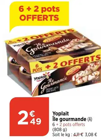 Bi1 Yoplait Île gourmande (A) 6+2 pots offerts (808 g) offre