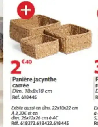 Gifi Panière jacynthe carrée offre