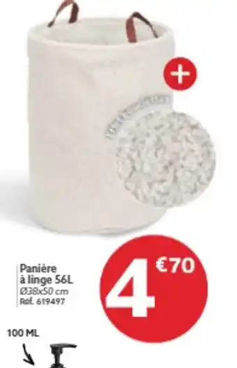 Gifi Panière à linge 56L offre