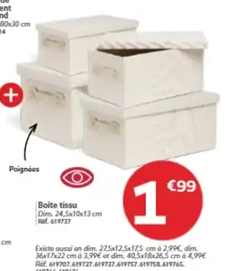 Gifi Boite tissu offre