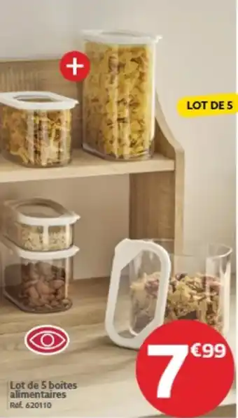 Gifi Lot de 5 boites alimentaires offre