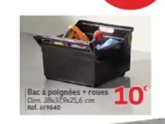 Bac à poignées