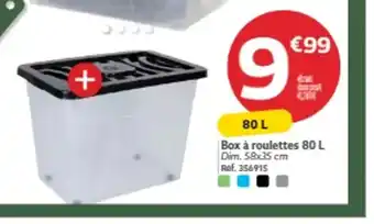 Gifi Box à roulettes 80 L offre