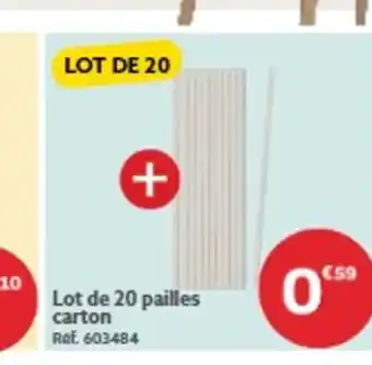 Gifi Lot de 20 pailles carton offre