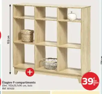Gifi 9 Etagère 9 compartiments offre