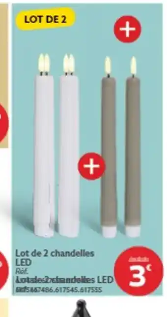 Gifi Lot de 2 chandelles offre