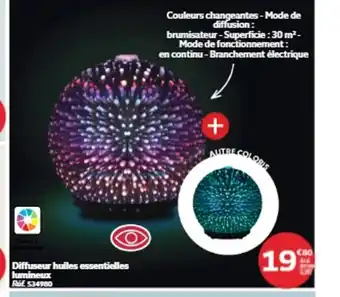 Gifi Diffuseur huiles essentielles lumineux Raf534980 offre