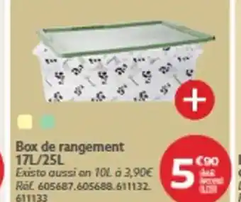 Gifi Box de rangement 17L/25L offre
