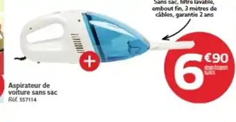 Gifi Aspirateur de voiture sans sac offre