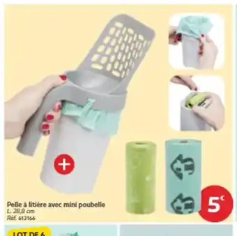 Gifi Pelle à litière avec mini poubelle offre