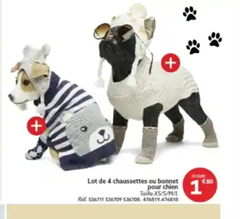 Gifi Lot de 4 chaussettes ou bonnet pour chien offre