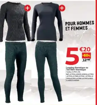Gifi Legging thermique ou Tee-shirt thermique offre