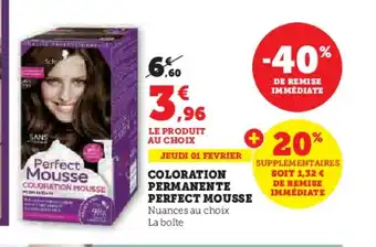Hyper U COLORATION MOUSSE offre