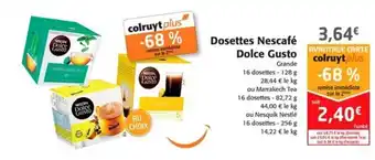 Colruyt Dosettes Nescafé Dolce Gusto offre
