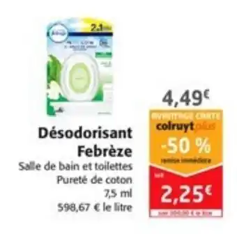 Colruyt Désodorisant Febreze offre
